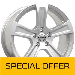 MEGA WHEELS LEO SILVER 7.5x17 5/108 ET47 CB63.3